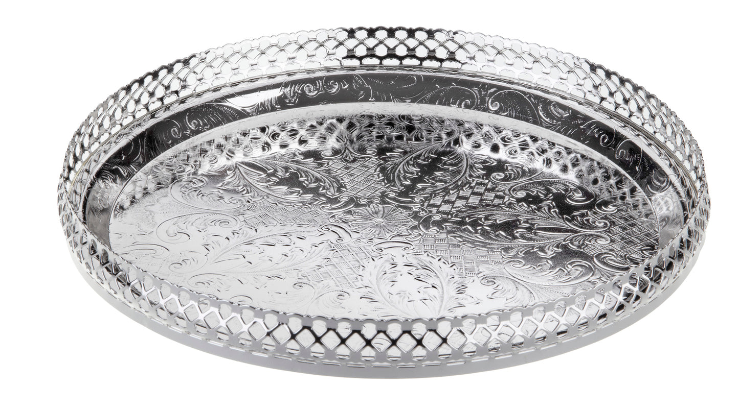 23 cm Dia, Gallery Tray, Ball Feet