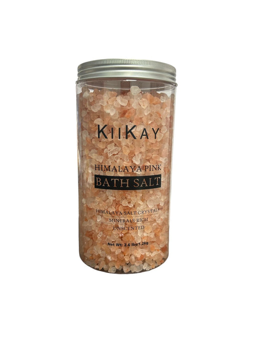 KIIKAY Himalayan Pink Salt Granules 100% Organic Body Scrubs Face Foot to Exfoliate Moisturize Skin Deep Cleansing Home Bath SPA Yoga Chakras Healing (1.2 KG)