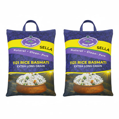 Wadi Sadi 1121 Sella Basmati Rice XXXL 10 Kg X 2: 20 KG