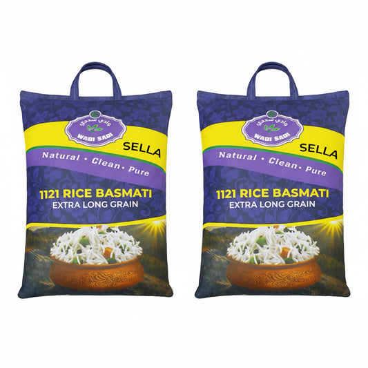 Wadi Sadi 1121 Sella Basmati Rice XXXL 10 Kg X 2: 20 KG