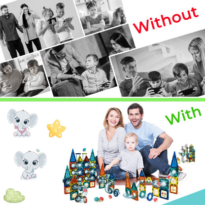 COLOURFUL MAGNETIC 168 Pcs Magnetic COLORFUL PIPELINE BUILDING BLOCKS